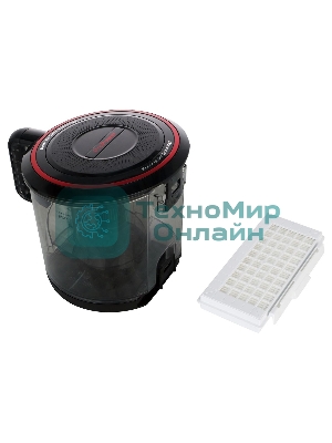 Пылесос Bosch BGS41POW1 черный/красный, 350/700 Вт, уборка сухая, пылесборник контейнер 2.4 л