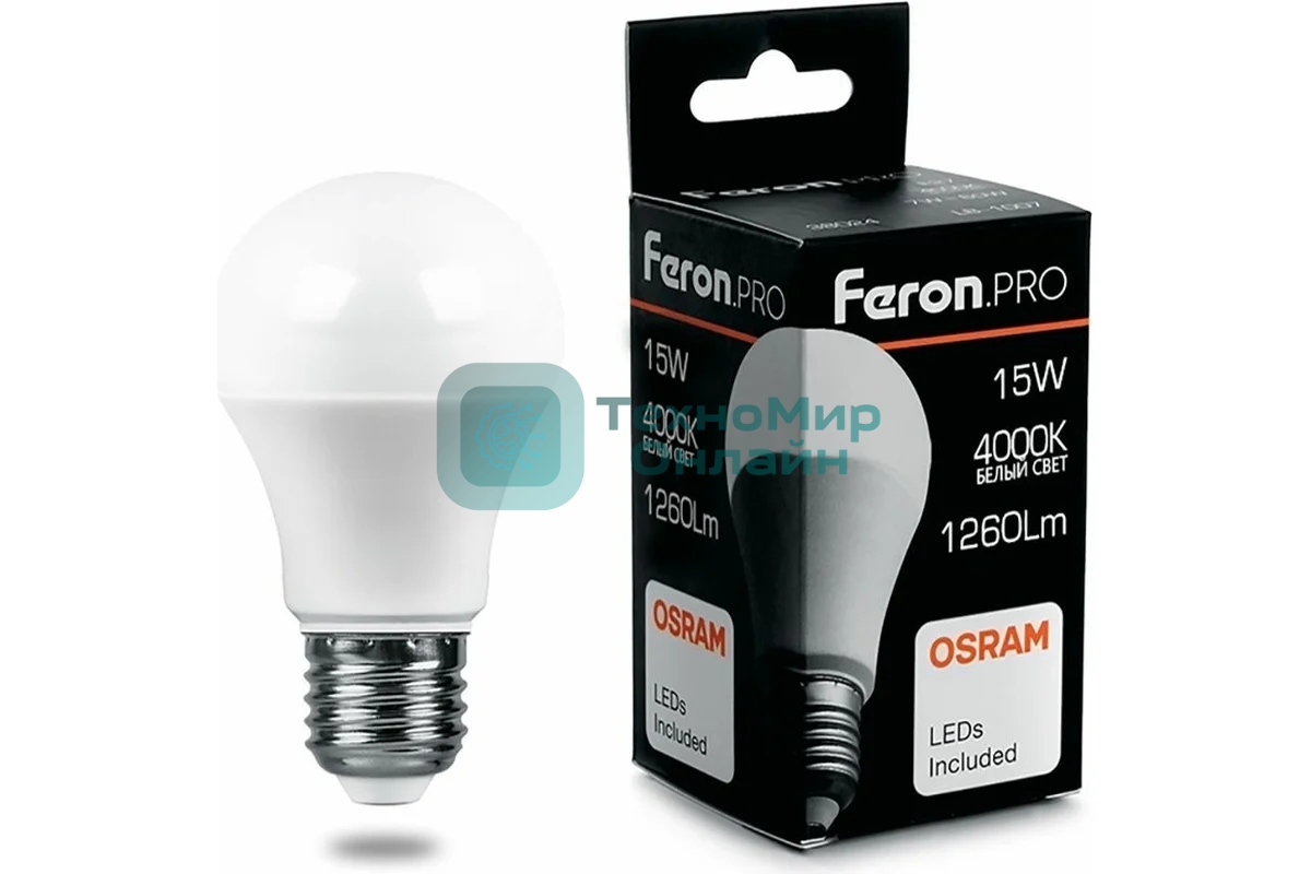 Лампа светодиодная Feron PRO LB-1015 15Вт Е27 белый