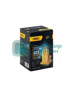 Домкрат бутылочный гидравлический Deli DQ71020 макс.грузоподъемность 20 т