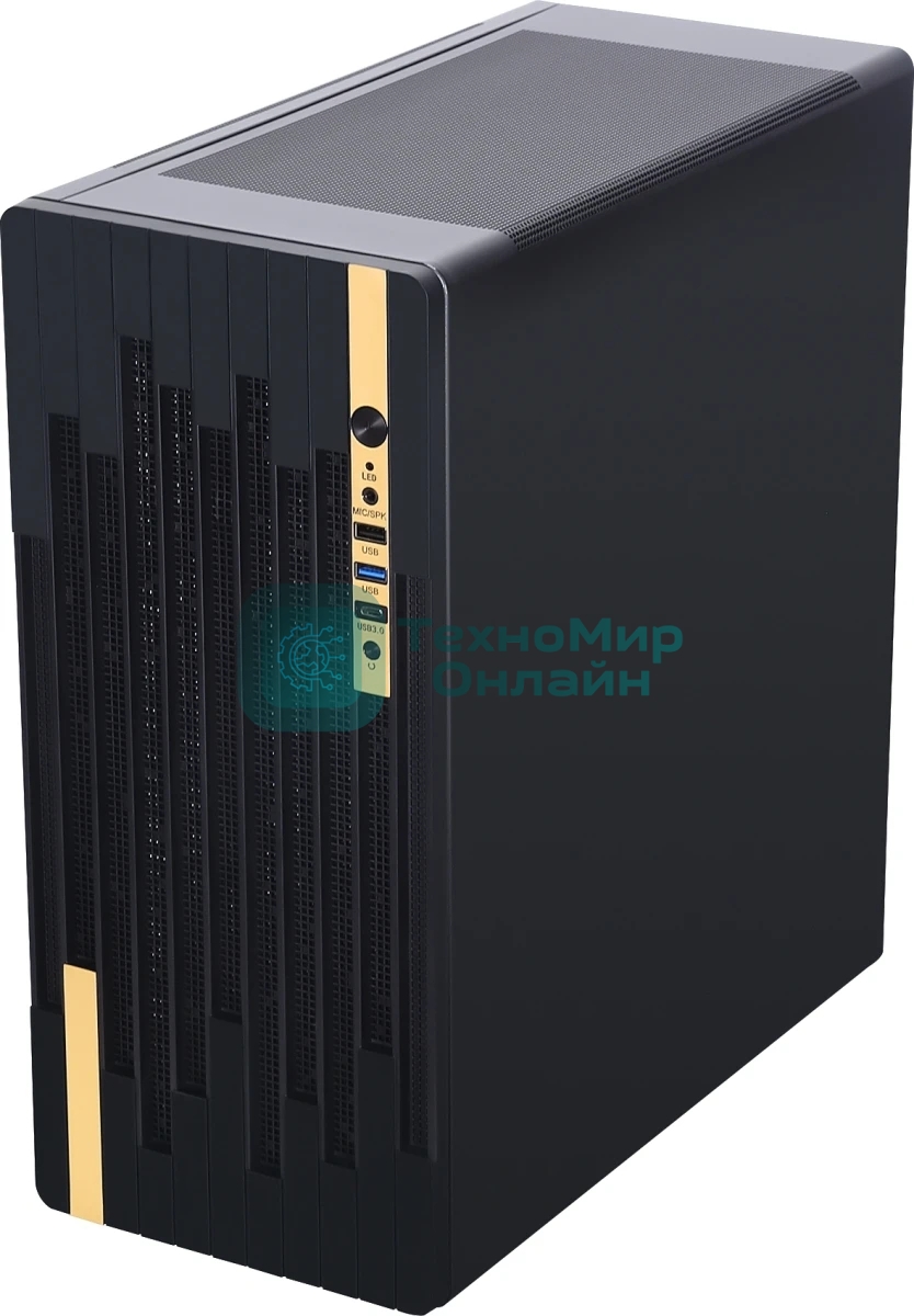 Компьютерный корпус Accord ACC-188R2 черный без БП ATX 4x120мм 1xUSB 2.0 1xUSB 3.0 1xUSB3.1 audio