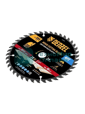 Пильный диск по дереву Denzel ф185 х 20 мм, 40 зубьев 733317