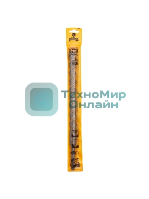 Бур по бетону Denzel двойная спираль, Cobalt W-tip, 20x310 мм, SDS PLUS