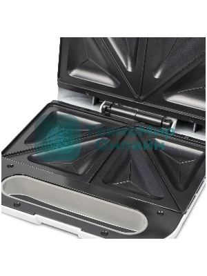 Сэндвич-тостер Galaxy Line GL 2962, белый, с несъемными пластинами, 800 Вт, индикаторы нагрева и сети, антипригарное покрытие рабочей поверхности, теплоизолированный корпус, прорезиненные ножки, препятствующие скольжению