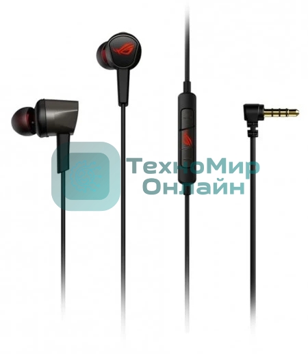 Гарнитура ASUS ROG Cetra II Core чёрный, проводная, mini jack 3.5 мм, вставные