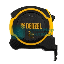 Рулетка Denzel 3м х 16мм, двухкомп. корпус, магнитный обрезиненный зацеп