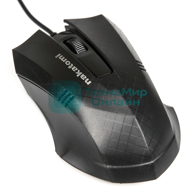 Мышь проводная Nakatomi MON-04U черный, 800 dpi, USB, кнопки - 3
