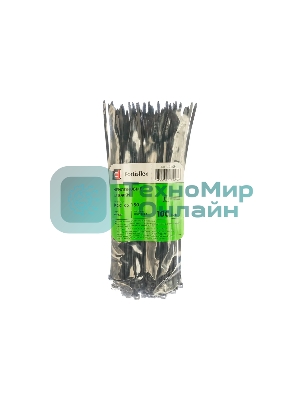 Нейлоновые стяжки Fortisflex КСС 3х150 черный 100 штук