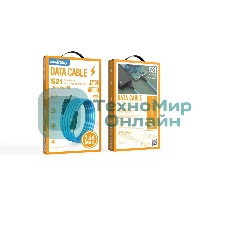 Кабель Smartbuy (iK-12-S21bb) S21 MicroUSB синий, 2.4 А, сил., 1 м