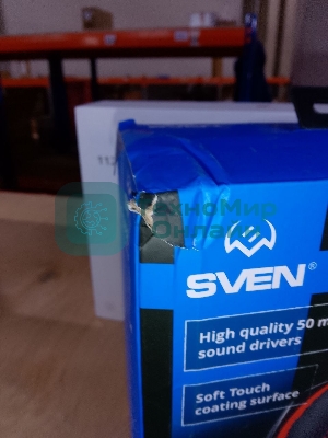 (Поврежденная упаковка) Гарнитура игровая проводная SVEN AP-G988MV черный/red (2xJack 3.5mm, кабель 1.2м) (SV-014797)