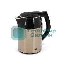 Чайник электрический Atlanta ATH-2446 1.8 л, нержавейка, черный, двухстенный