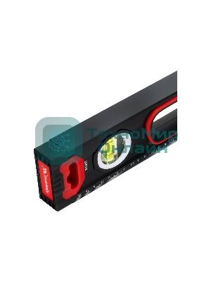 Уровень алюминиевый Matrix, усиленный, фрезерованный, 3 глазка, 2 комп. рукоятки, 600 мм