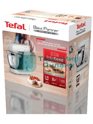 Кухонная машина Tefal Bake Partner QB520B38, серый/серебристый
