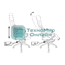 Кресло Бюрократ CH-608 Fabric Light-20 черный, ткань