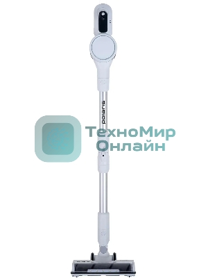 Пылесос вертикальный Polaris PVCS 3060 белый, питание от аккумулятора, 150 Вт, уборка сухая, пылесборник 0.45 л