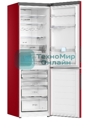 Холодильник Haier C2F636CRRGU1 красный двухкамерный 256/108 л морозилка снизу, No Frost