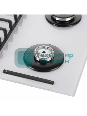 Газовая варочная панель Maunfeld EGHG.64.6CW/G, 4 конфорки, закаленное стекло, белый