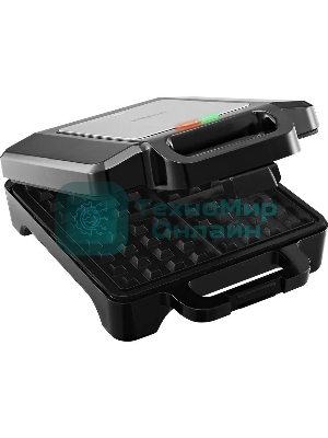 Вафельница Kitfort КТ-4673 1600Вт черный/серебристый