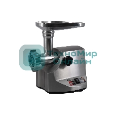 Мясорубка электрическая Sakura SA-6411 Professional серый, 2400 Вт, 2.5 кг/мин, реверс, защита от перегрузки, насадки - 5