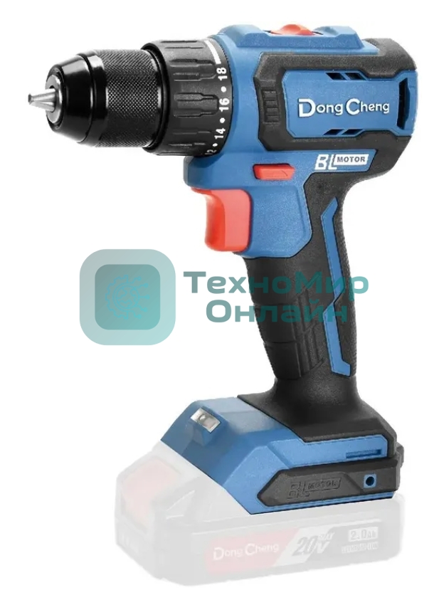 Дрель-шуруповерт DongCheng DCJZ2040, 20 В, 0 Ач, 45 Нм, бесщеточный