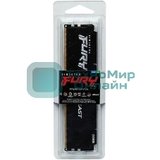 Оперативная память Kingston Fury Beast, DDR5, 16Gb (1x16Gb), 6400MHz, CL32, DIMM, с радиатором, черный