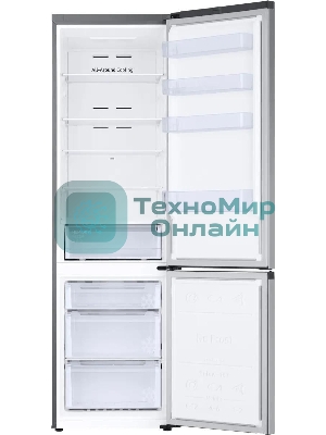 Холодильник Samsung RB38C600DSA/EF серебристый двухкамерный 276/114л морозилка снизу, No Frost