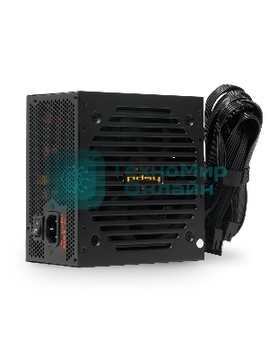 Блок питания Power Supply HSPD, 600W 80 PLUS Bronze (ATX, 2.31, Semi-modular, 1x24(20+4)pin 550мм, 1xCPU*2 8(4+4)pin 600+150мм, 1xPCIe*2 8(6+2)pin 500+150мм, 2xSATA*3 400+150+150мм, 1xMOLEX4pin*3+FDD 400+150+150+150мм, Active, 120x120мм, 150x140x86мм, APFC, OVP, UVP, SCP, OPP, OCP, OTP, черный)