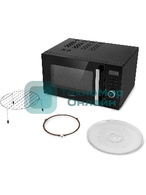 Микроволновая печь Vitek VT-MW1725 черный, 25 л, 900 Вт, переключатели - кнопки, поворотный механизм