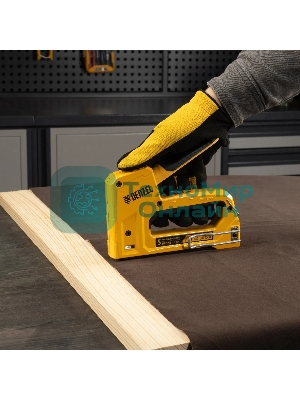 Степлер мебельный Denzel тип 53 и 13, 6-14мм, тип 140, 10-14мм, тип 300, 15мм, тип 500, 15мм