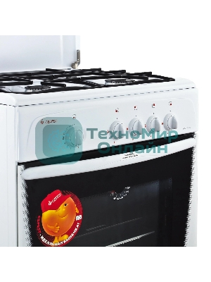 Плита газовая Gefest ПГ 1200 С7 К8 белый, конфорок 4 шт, духовка 63 л, 60 см x 85 см x 60 см