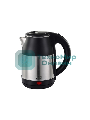 Чайник электрический Homestar HS-1034 1.8 л, нержавейка, черный (12)