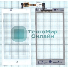 Сенсорное стекло (тачскрин) для ZTE V830 (Blade G Lux), белое