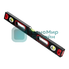 Уровень алюминиевый Matrix, усиленный, фрезерованный, 3 глазка, 2 комп. рукоятки, 600 мм