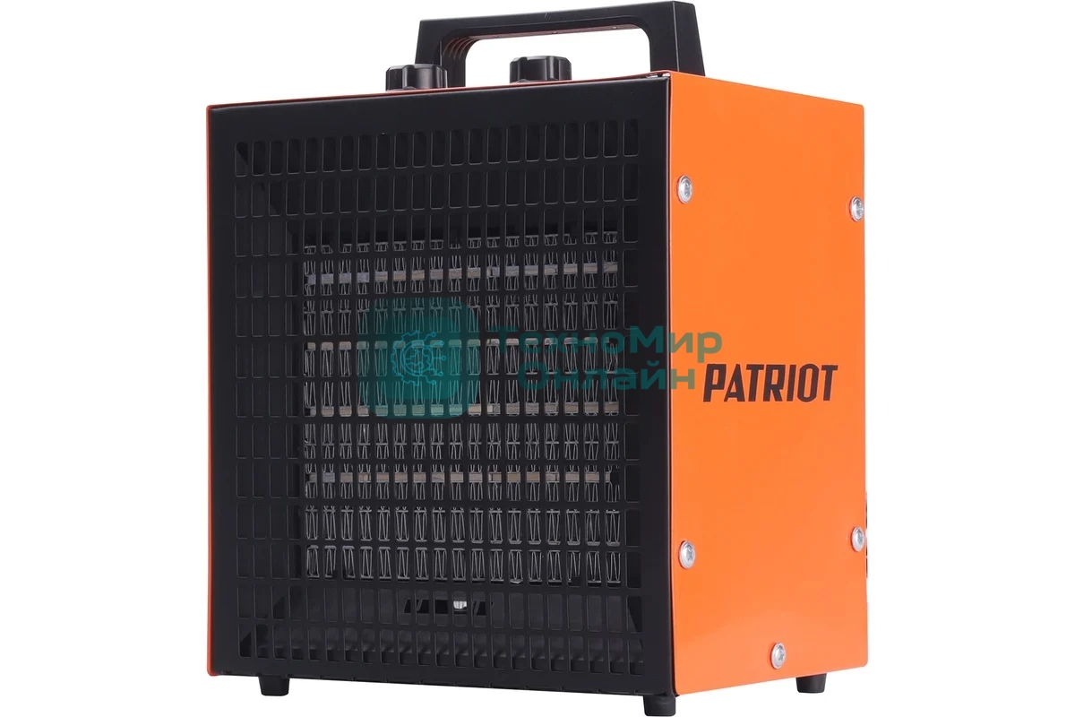 Тепловентилятор электрический Patriot PT Q 5S, оранжевый/черный, 3000 Вт, 25 м2, термостат