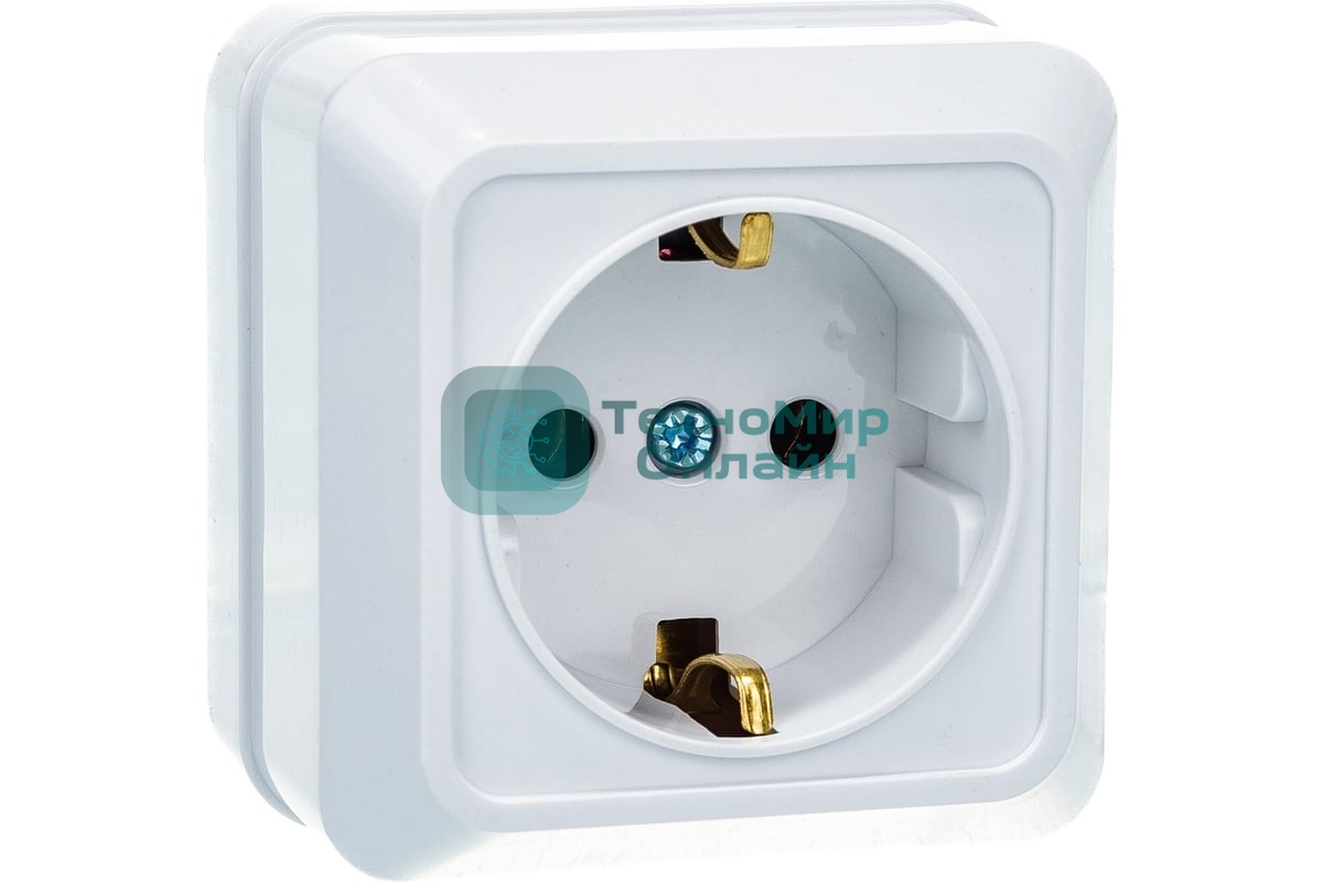 Розетка 1-м BOLLETO с заземл. накл. 7028 белый ASD/IN HOME 4680005959792