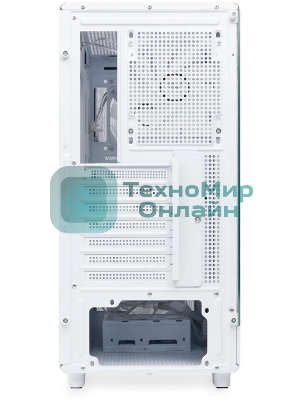 Компьютерный корпус HSPD M510, Mesh Mid Tower, белый, TG, 0.5 SPCC, 4x120мм ARGb ATX, mATX, mITX 180/280/160мм 1x2.5