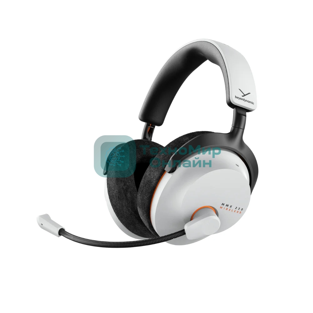 Игровая гарнитура Beyerdynamic MMX 230 белый, накладные, Bluetooth + USB-C, съемный микрофон, до 35 ч