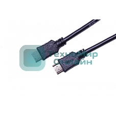 Кабель HDMI C-HM-HM-1.8M Wize, 1.8 м, v.2.0, 19M/19M, позол.разъемы, экран, черный, пакет
