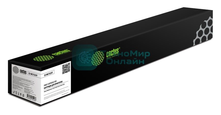 Картридж лазерный Cactus CS-WC7525Y 006R01518 желтый (15000 стр.) для Xerox WorkCentre 7525/7530/7535/7545/7556