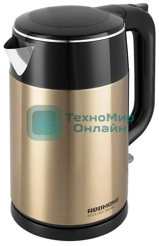 Чайник электрический Redmond RK-M1582 1.7л. 1800Вт золотистый/черный (корпус: нержавеющая сталь)