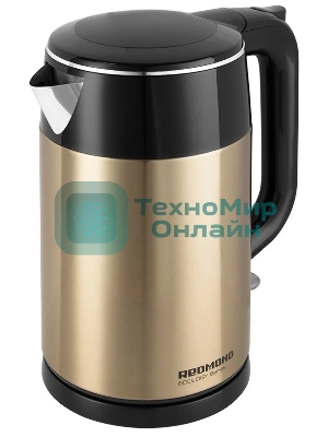 Чайник электрический Redmond RK-M1582 1.7л. 1800Вт золотистый/черный (корпус: нержавеющая сталь)