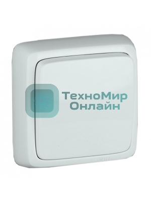 Выключатель HEGEL ВА16-113 одноклавишный наружный с изоляционной пластиной белый 16А