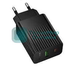 Сетевое зарядное устройство BOROFONE (6941991122873) BAS76A 1USB+1Type-C 3.0A QC3.0 PD 30W черный