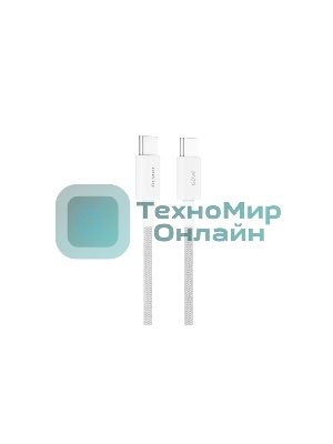 Кабель OLMIO SIMPLE, Type-C - Type-C, 60W 3A, 1.2м, тканевая оплетка, белый