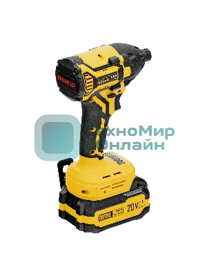 Винтоверт ударный аккумуляторный бесщет. Denzel CIDH-BL-20-270, Li-Ion, 20 В