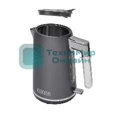 Чайник электрический Polaris PWK-1746СA серый, 1.7 л, ВЕРХ. ЗАЛИВ, нерж.