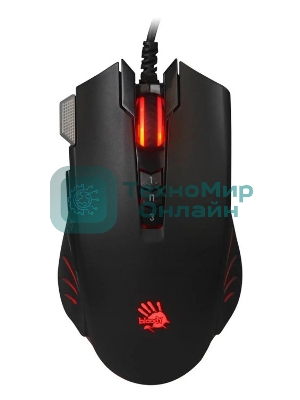 Мышь проводная A4Tech Bloody V9M черный, 4000 dpi, USB, кнопки - 9
