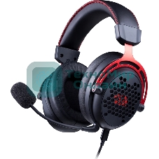 Гарнитура Redragon Diomedes чёрный/красный, проводная, USB / mini jack 3.5 мм