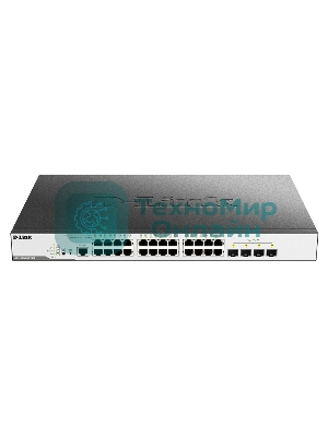 Коммутатор D-Link DGS-3000-28XMP/B1A, 24×1 Гбит/с + 4×10 Гбит/с SFP+, управляемый