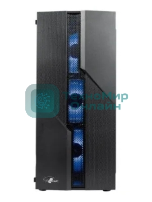 Компьютерный корпус ATX Eurocase A85 4ARGB черный без БП закаленное стекло USB 3.0