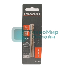 Сверло PATRIOT EXPERT по металлу, Р6М5К5, 4,2 мм, 1 шт в блистере